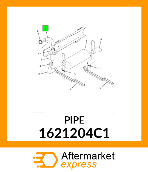 PIPE EXHAUST 1621204C1