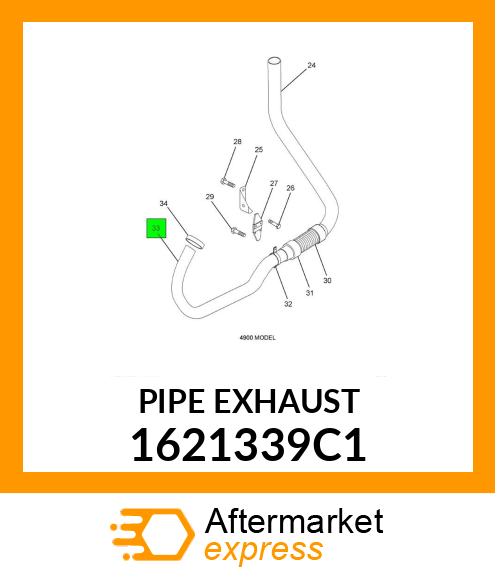 PIPE EXHAUST 1621339C1