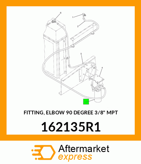 FITTING, ELBOW 90 DEGREE 3/8" MPT 162135R1