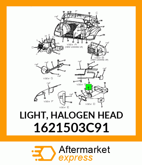 LIGHT, HALOGEN HEAD 1621503C91