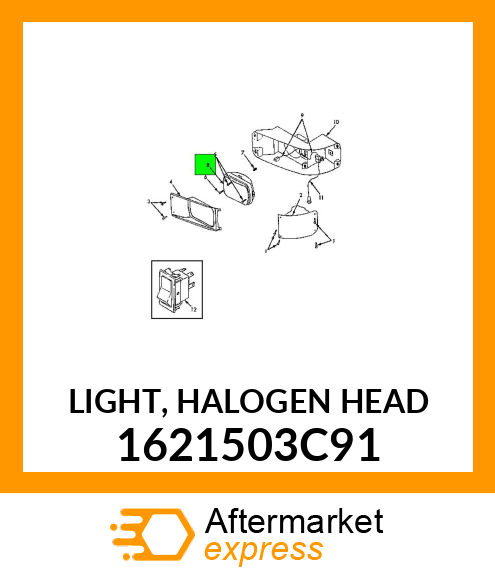 LIGHT, HALOGEN HEAD 1621503C91