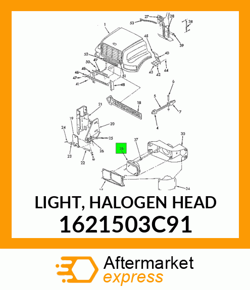 LIGHT, HALOGEN HEAD 1621503C91