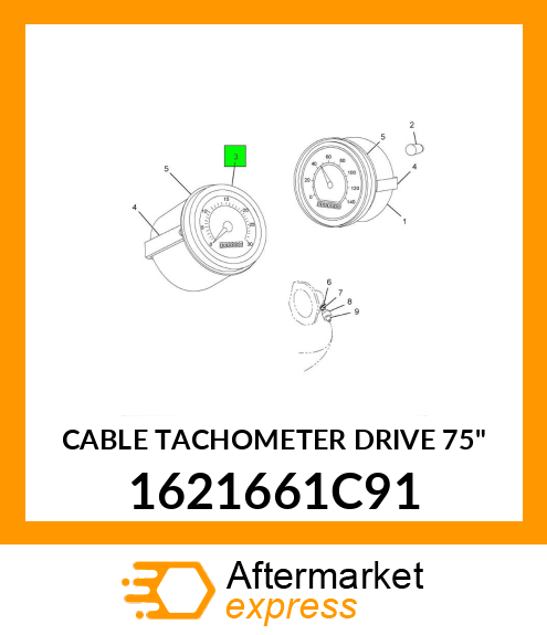 CABLE TACHOMETER DRIVE 75" 1621661C91