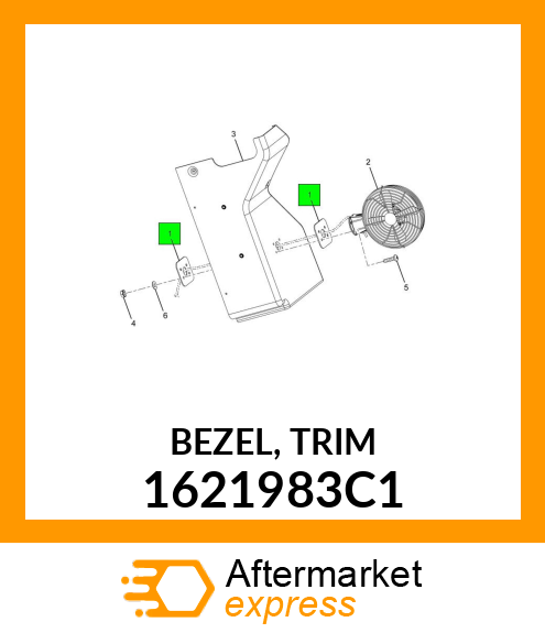 BEZEL, TRIM 1621983C1