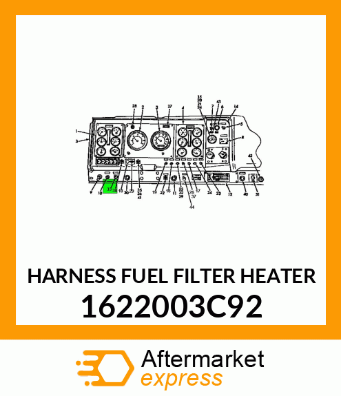 HARNESS FUEL FILTER HEATER 1622003C92