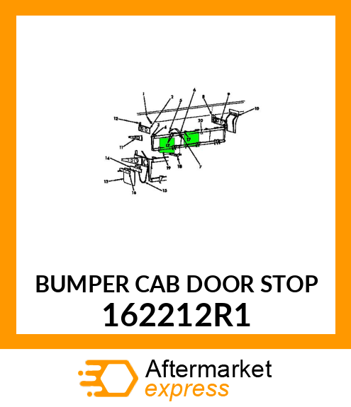 BUMPER CAB DOOR STOP 162212R1