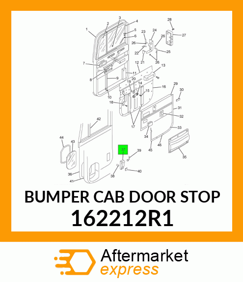 BUMPER CAB DOOR STOP 162212R1