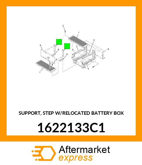 SUPPORT, STEP W/RELOCATED BATTERY BOX 1622133C1