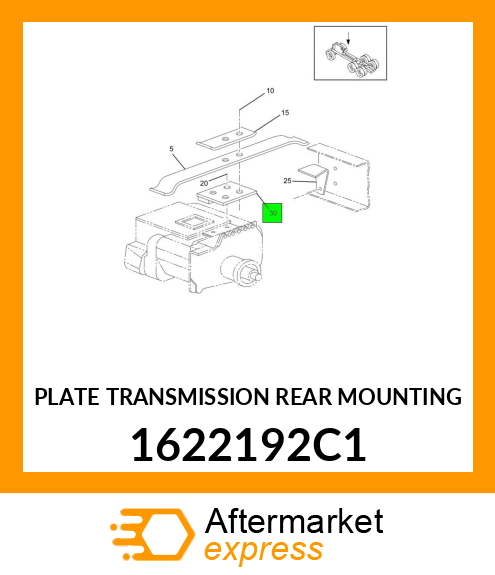 PLATE TRANSMISSION REAR MOUNTING 1622192C1