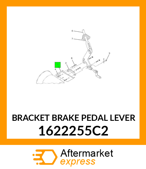 BRACKET BRAKE PEDAL LEVER 1622255C2