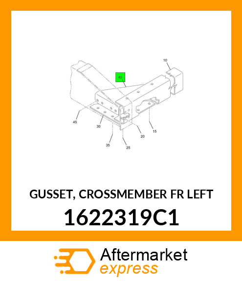 GUSSET, CROSSMEMBER FR LEFT 1622319C1