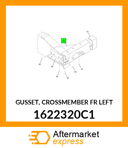 GUSSET, CROSSMEMBER FR LEFT 1622320C1