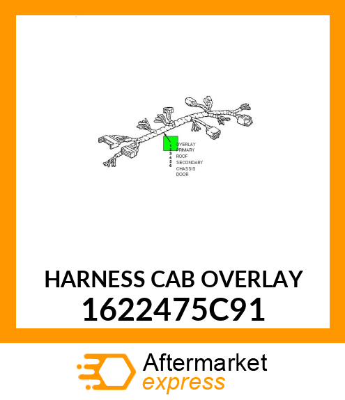 HARNESS CAB OVERLAY 1622475C91