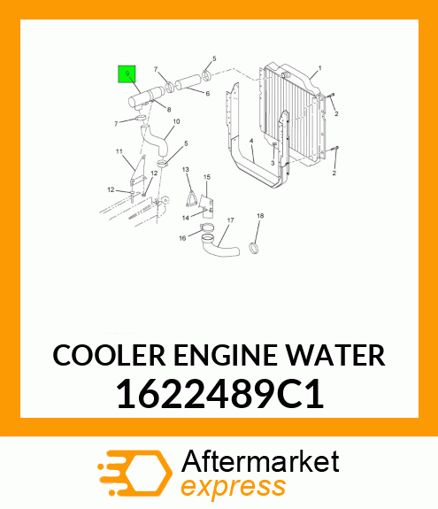 COOLER ENGINE WATER 1622489C1