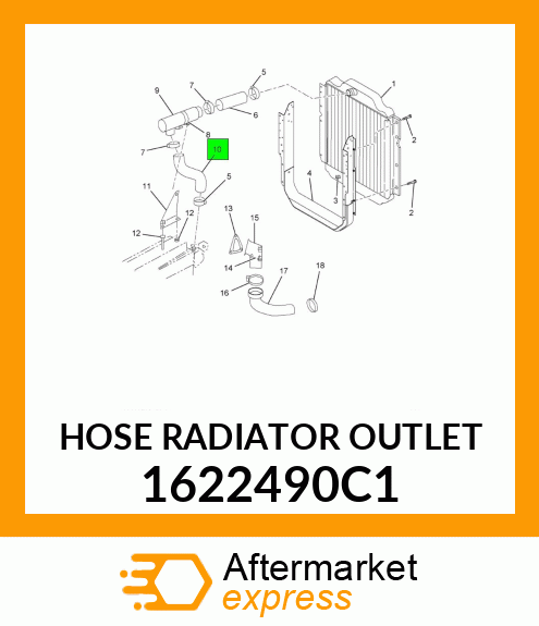 HOSE RADIATOR OUTLET 1622490C1