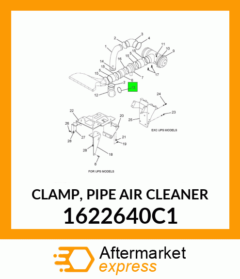 CLAMP, PIPE AIR CLEANER 1622640C1