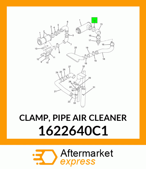 CLAMP, PIPE AIR CLEANER 1622640C1
