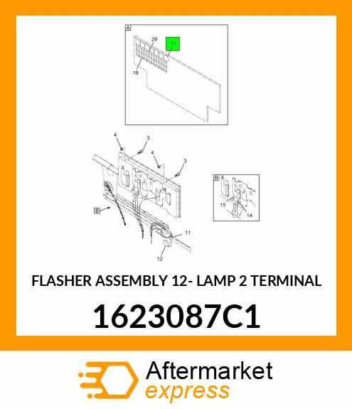 FLASHER ASSEMBLY 12- LAMP 2 TERMINAL 1623087C1