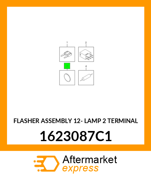 FLASHER ASSEMBLY 12- LAMP 2 TERMINAL 1623087C1