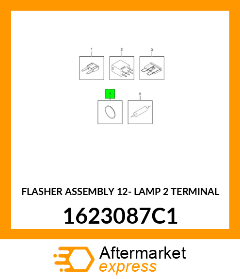 FLASHER ASSEMBLY 12- LAMP 2 TERMINAL 1623087C1