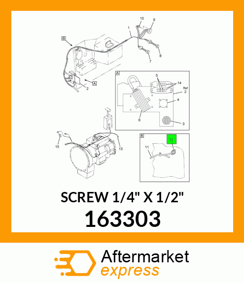 SCREW 1/4" X 1/2" 163303