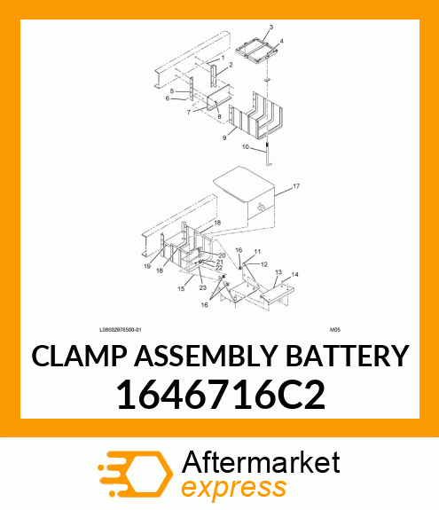 CLAMP ASSEMBLY BATTERY 1646716C2