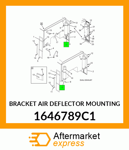 BRACKET AIR DEFLECTOR MOUNTING 1646789C1