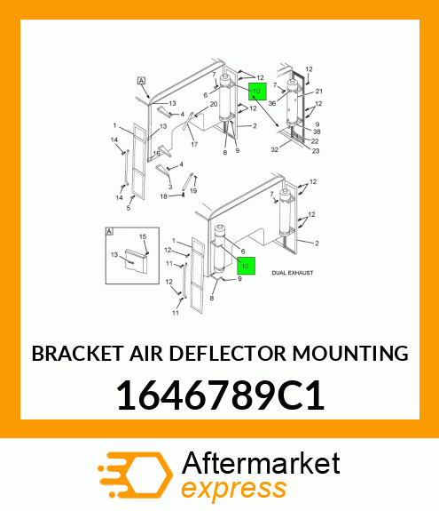 BRACKET AIR DEFLECTOR MOUNTING 1646789C1