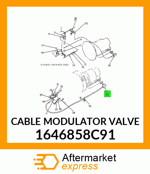 CABLE MODULATOR VALVE 1646858C91