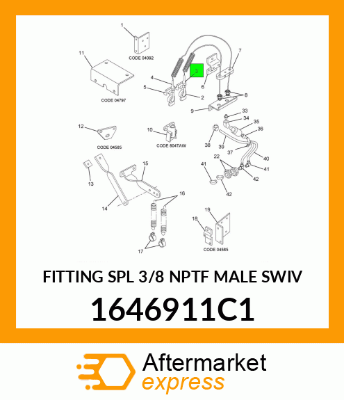 FITTING SPL 3/8 NPTF MALE SWIV 1646911C1