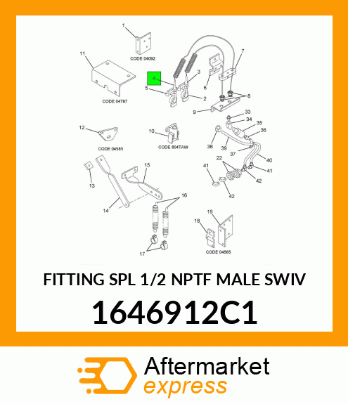 FITTING SPL 1/2 NPTF MALE SWIV 1646912C1