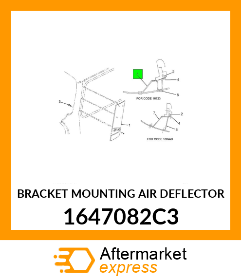 BRACKET MOUNTING AIR DEFLECTOR 1647082C3