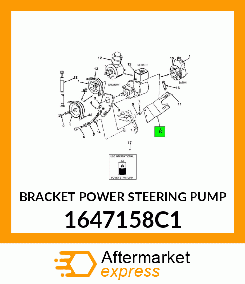 BRACKET POWER STEERING PUMP 1647158C1