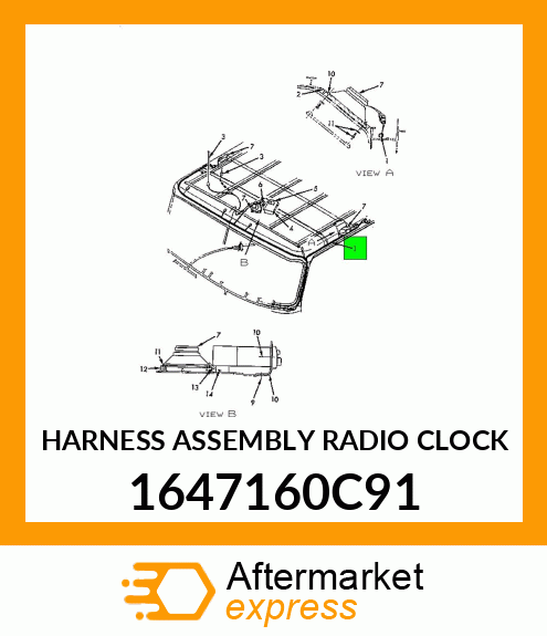 HARNESS ASSEMBLY RADIO CLOCK 1647160C91