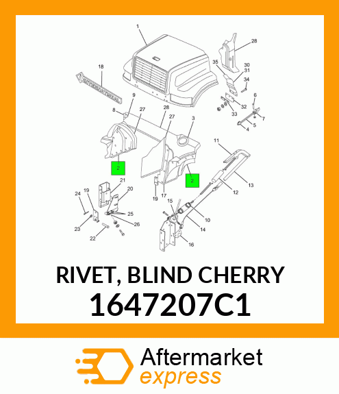 RIVET, BLIND CHERRY 1647207C1