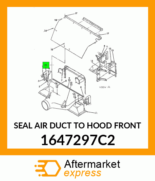 SEAL AIR DUCT TO HOOD FRONT 1647297C2