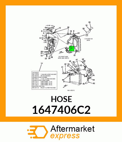 HOSE ASSEMBLY RADIATOR LOWER 1647406C2