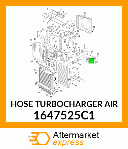 HOSE TURBOCHARGER AIR 1647525C1