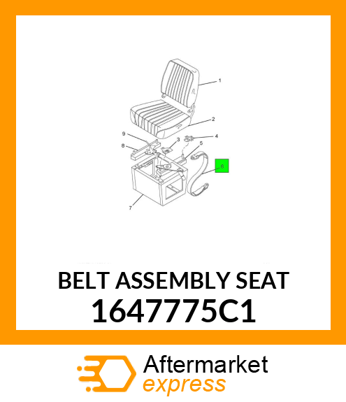 BELT ASSEMBLY SEAT 1647775C1