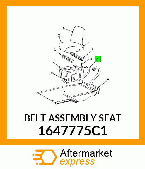 BELT ASSEMBLY SEAT 1647775C1