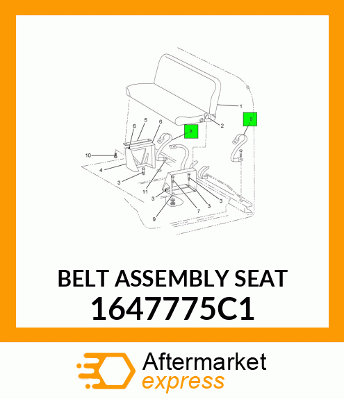 BELT ASSEMBLY SEAT 1647775C1