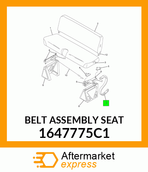 BELT ASSEMBLY SEAT 1647775C1