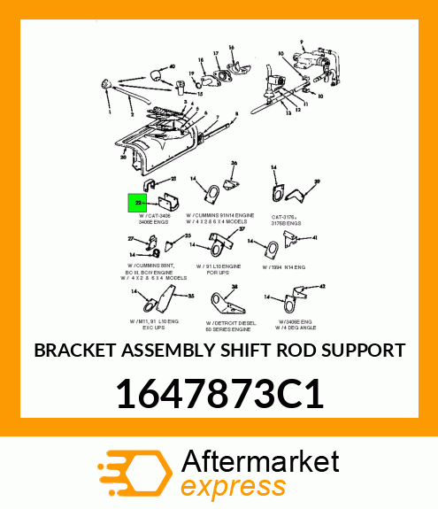 BRACKET ASSEMBLY SHIFT ROD SUPPORT 1647873C1