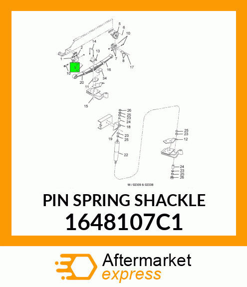PIN SPRING SHACKLE 1648107C1