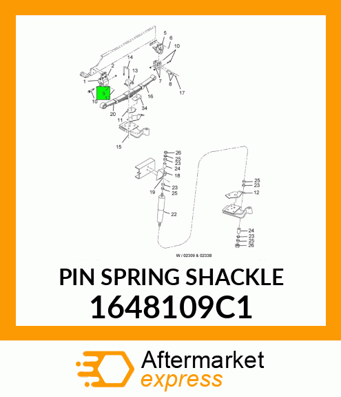 PIN SPRING SHACKLE 1648109C1