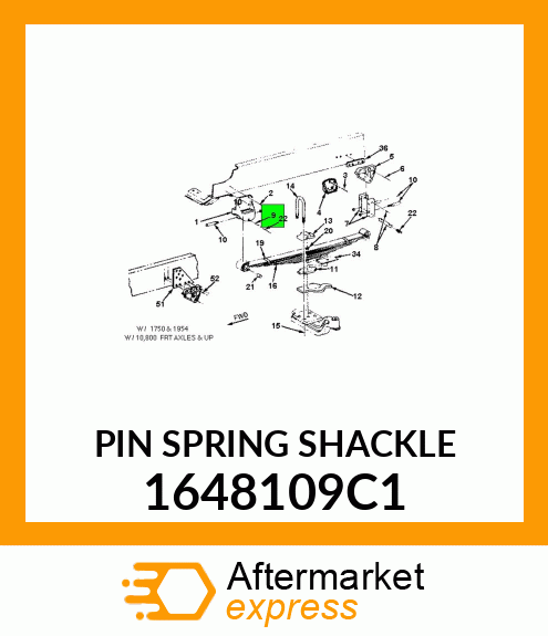 PIN SPRING SHACKLE 1648109C1