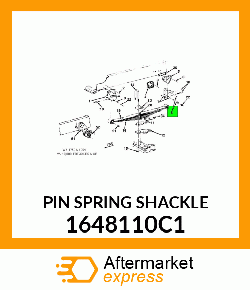 PIN SPRING SHACKLE 1648110C1