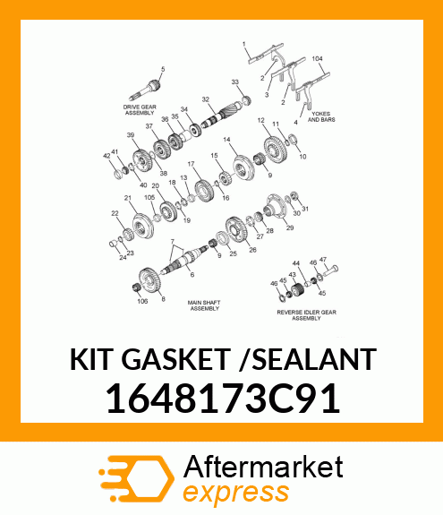 KIT GASKET /SEALANT 1648173C91