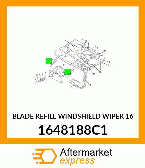 BLADE REFILL WINDSHIELD WIPER 16" 1648188C1