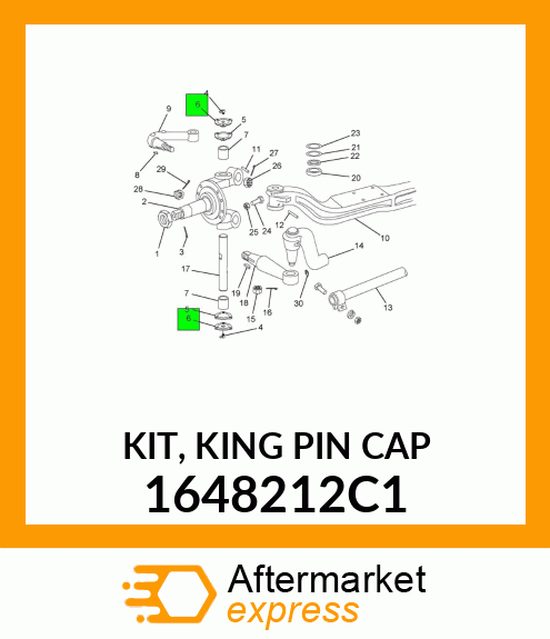 KIT, KING PIN CAP 1648212C1